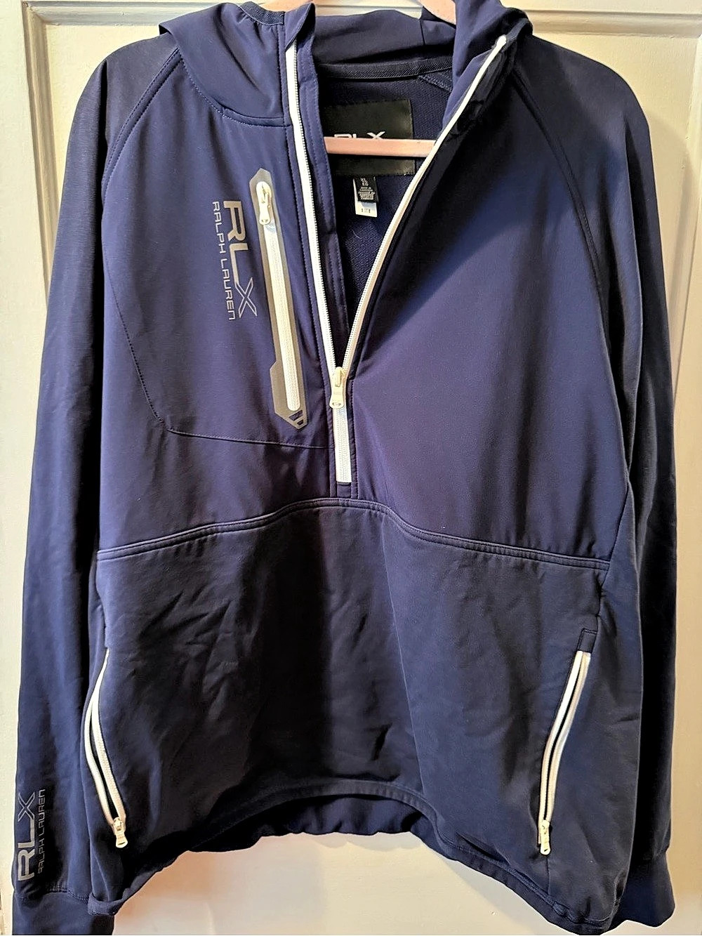 Ralph Lauren Men's Blue Lightweight Hooded Jacket XL Like New